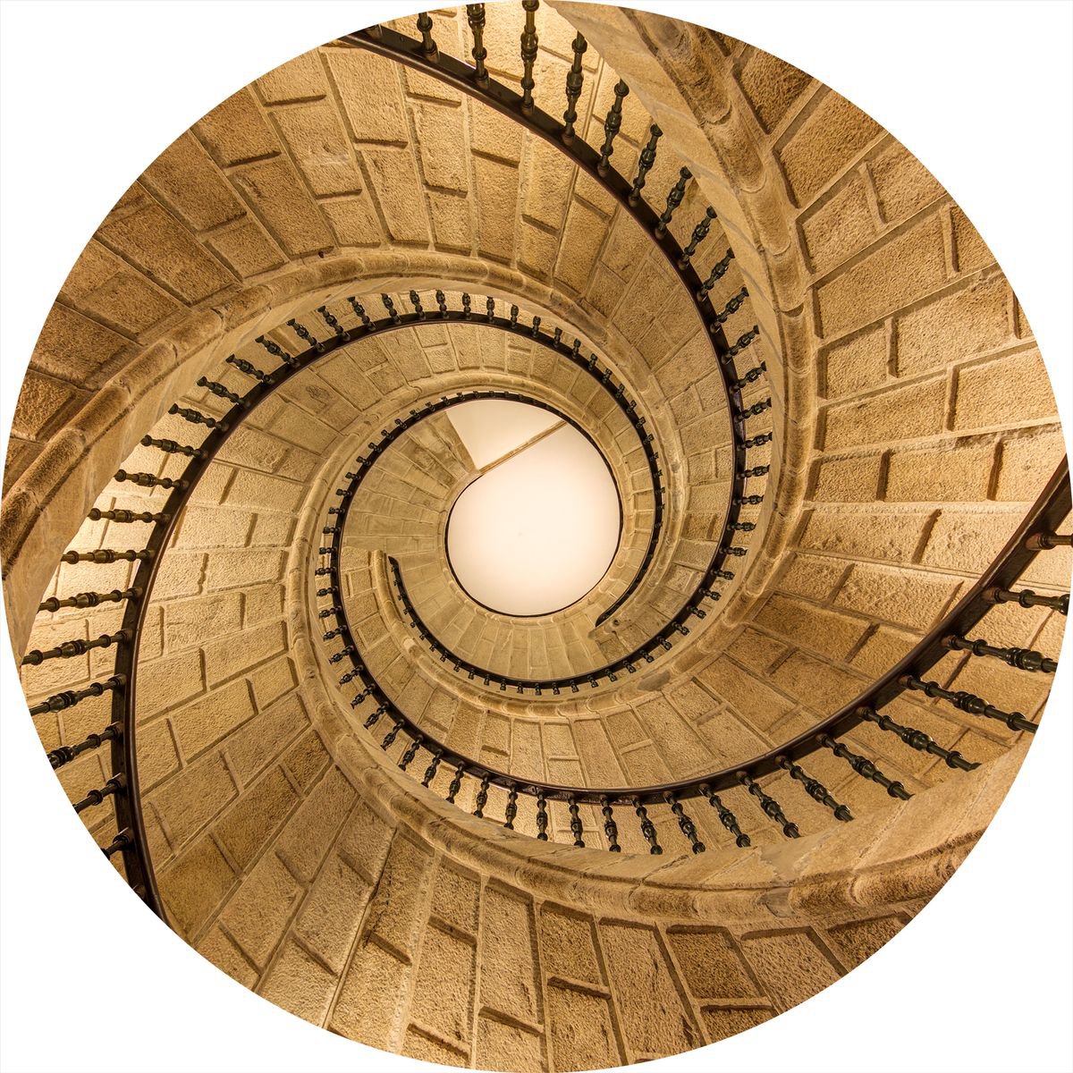 Spiral Stairs (Round, Small, Mounted) by Olga V�zquez