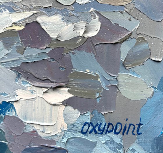 "Through the clouds"