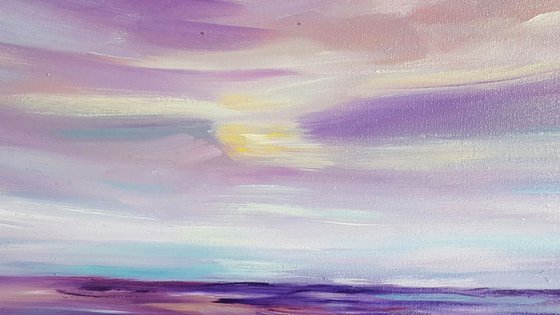 Purple Haze - a semi abstract misty sunrise horizon