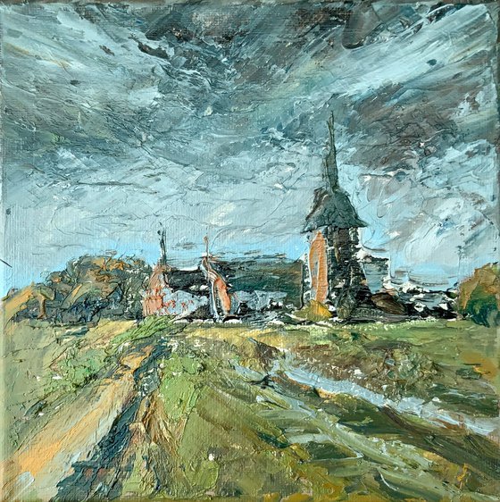 A Countryside Chapel Amidst the Storm