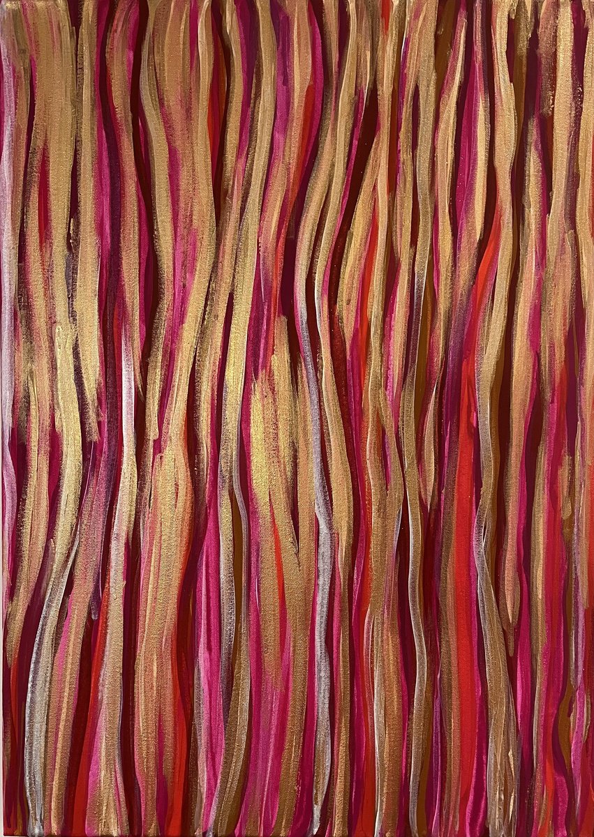 Hand-painted Magenta Gold by Exclusive Arts