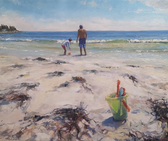 Returning to the summer beach