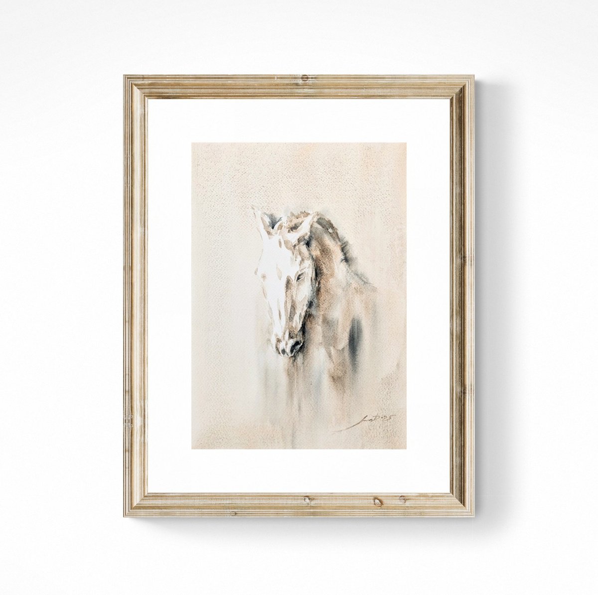 Impressionistic Animal Watercolour By Yana Dulger, 8 X 12", Horse, Original Artwork