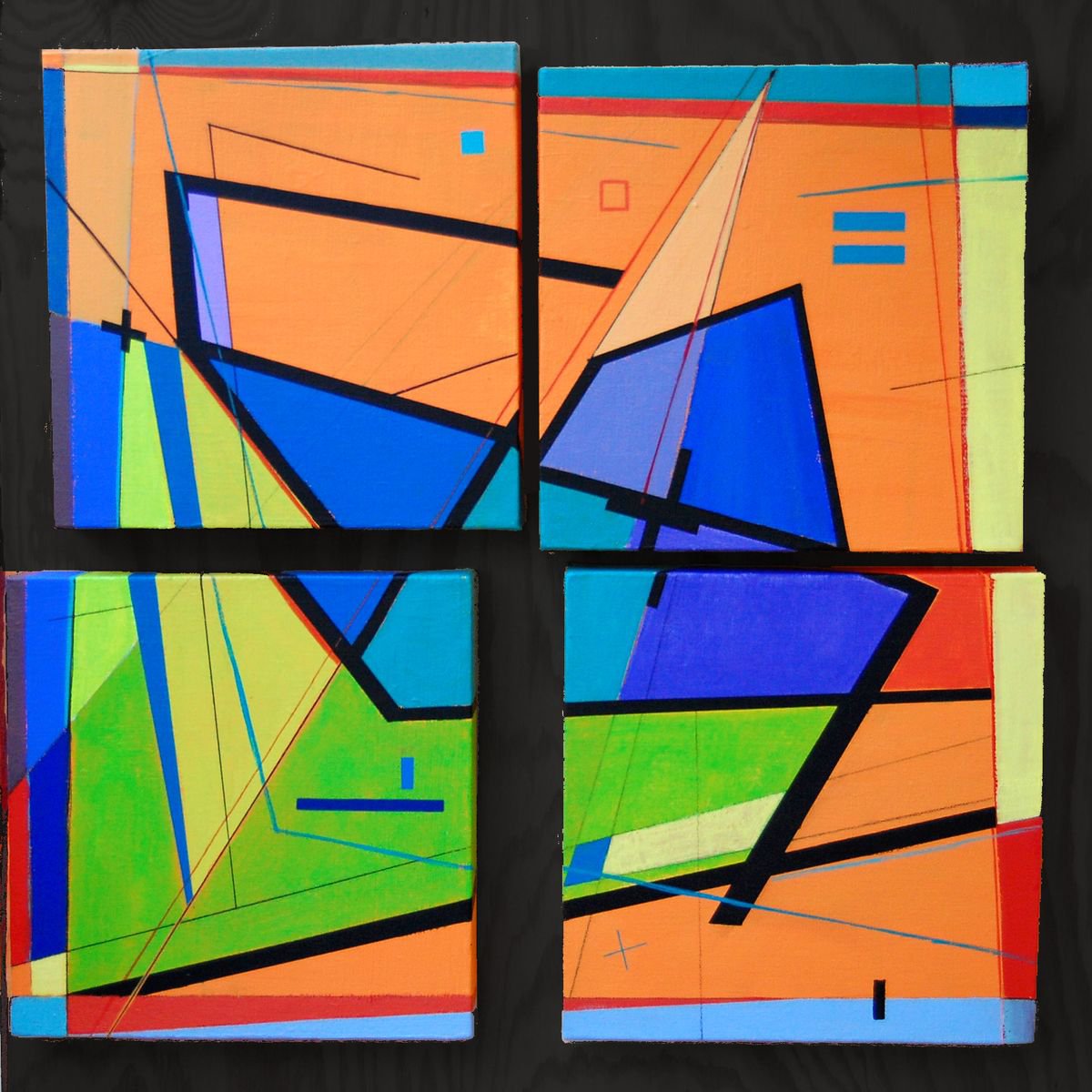 polychropo (polychromatic polygonal) composition 001 by Riccardo Liotta