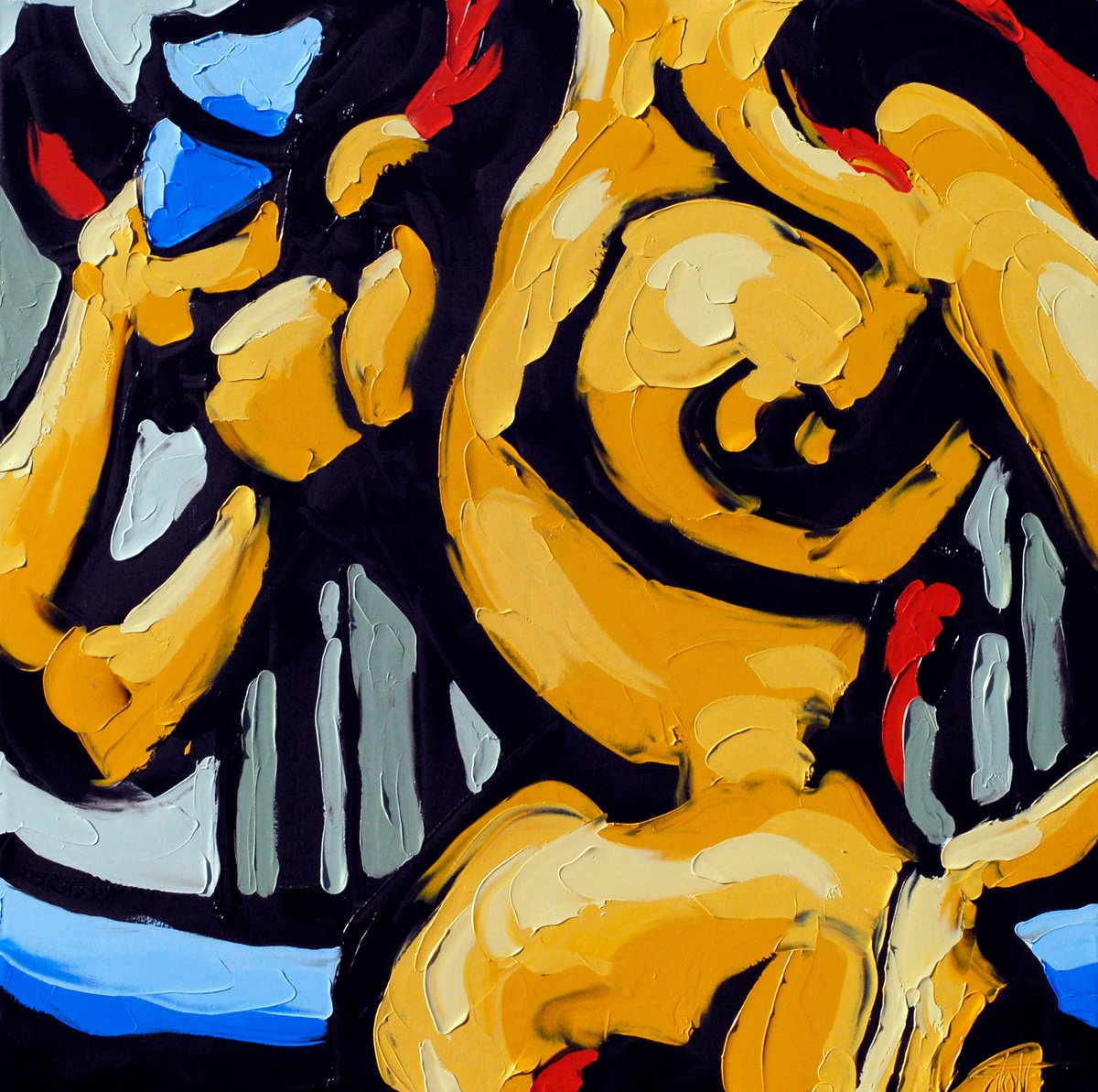 Woman With Water Glass By Bill Stone, 48 X 48, Artwork For Sale On Artfinder