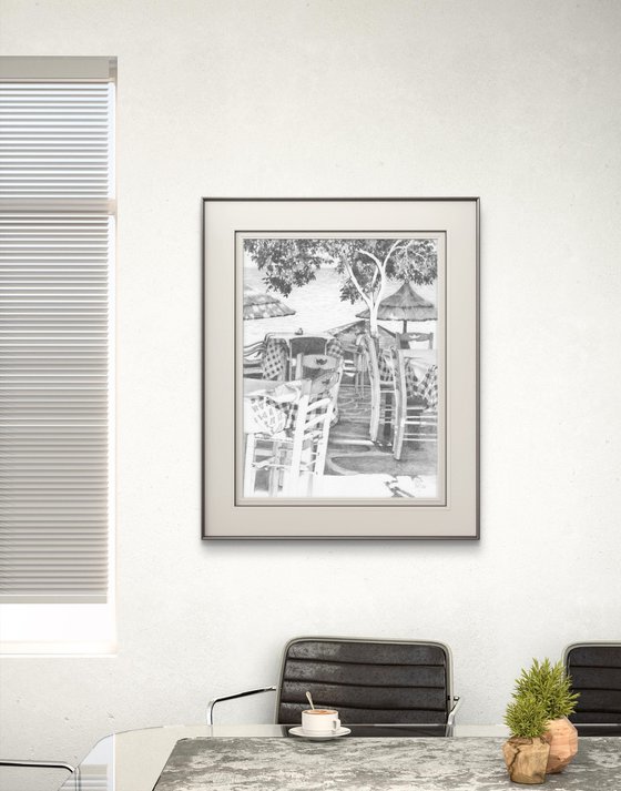 Seaside cafe serenity