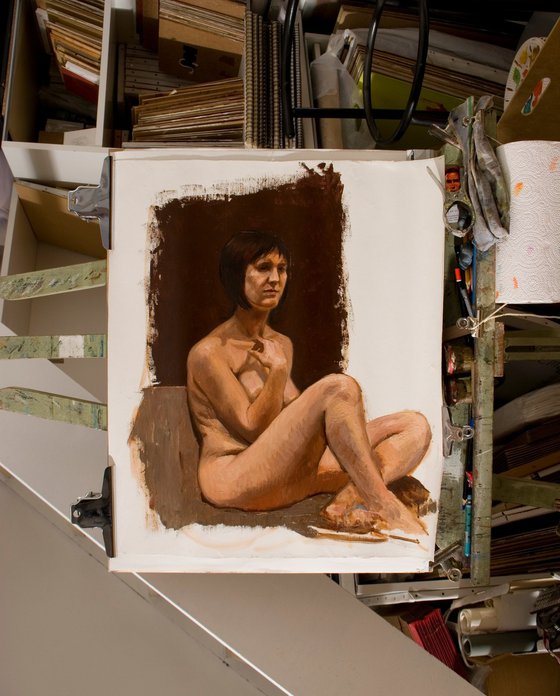 nude woman life study