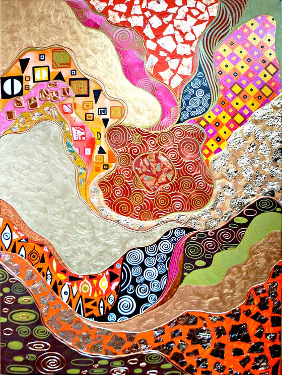 Adele dreams. Klimt abstract