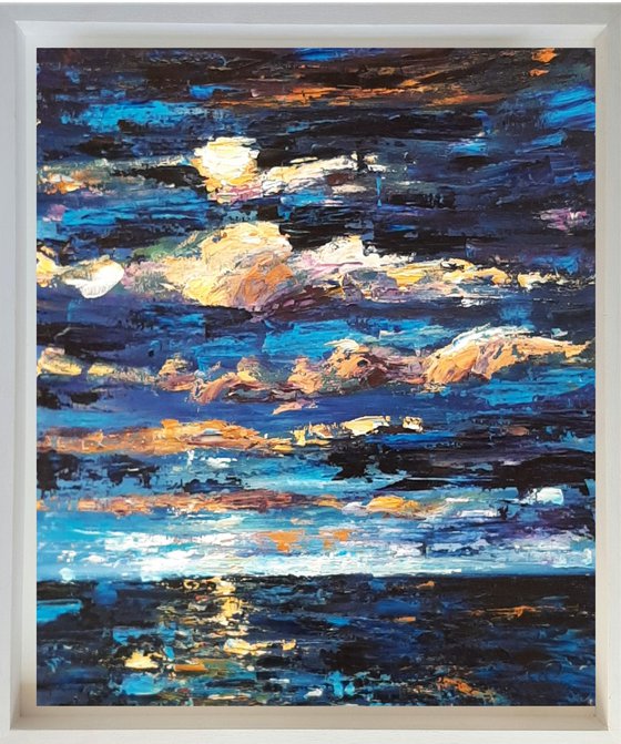 The Midnight Moon = semi abstract seascape