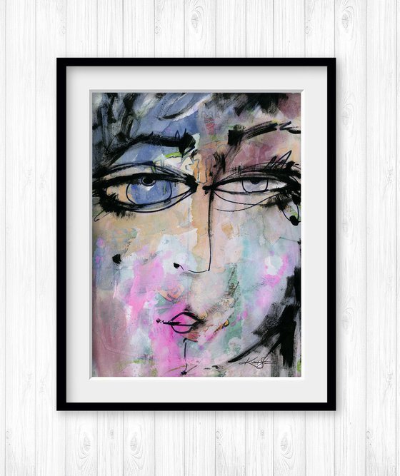 I Have A Secret 7 - Abstract Face Painting  by Kathy Morton Stanion