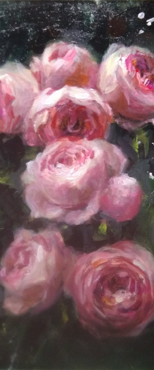 Pink Garden Roses by HELINDA (Olga Müller)