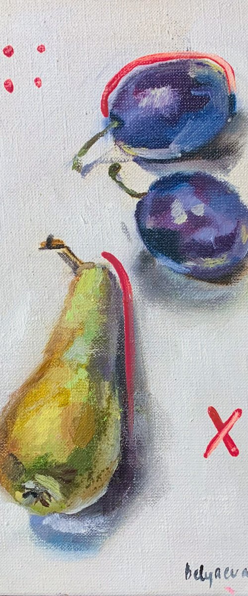 pear and plums by Belyaeva Oleksandra