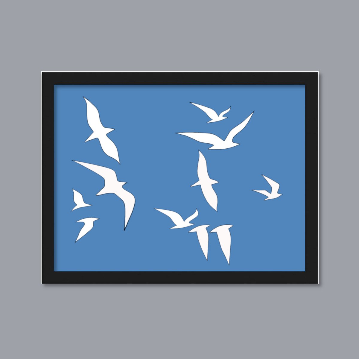 In the Sky #12 - Enhanced Matte Paper Framed Print - Ready to Hang by Marina Krylova