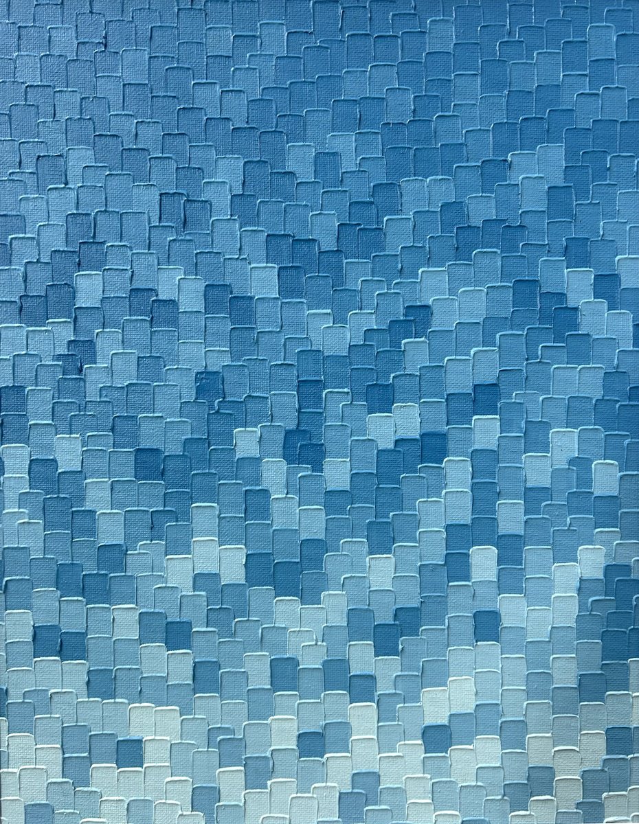 Organic Abstract Oil Painting By Meredith B. Studios, 16 X 20", Hydrangea Petals, Original Artwork