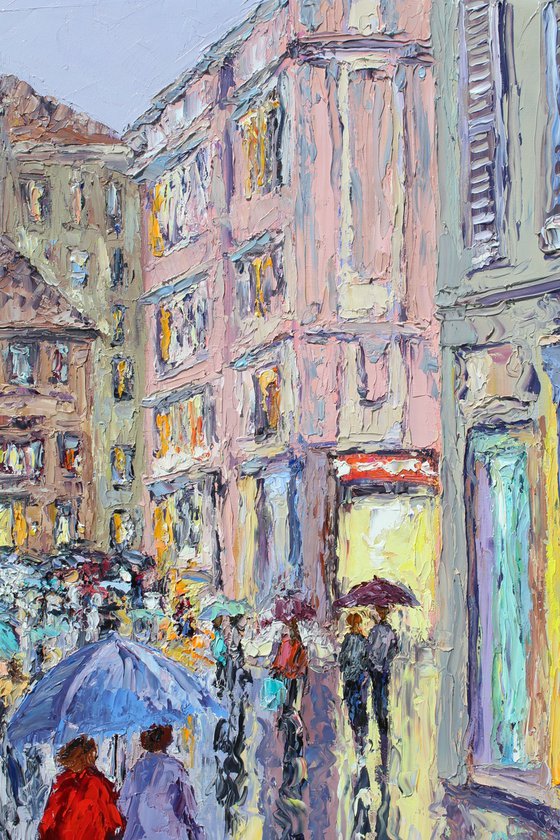 Via Del Corso In The Rain