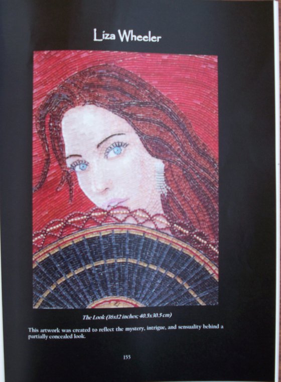 The Look -  mosaic woman portrait art