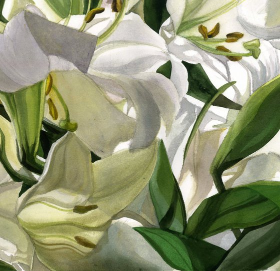 spring in white watercolor floral