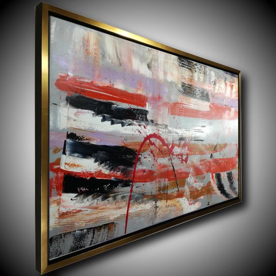 large abstract painting-120x70-cm-framed-title-c429