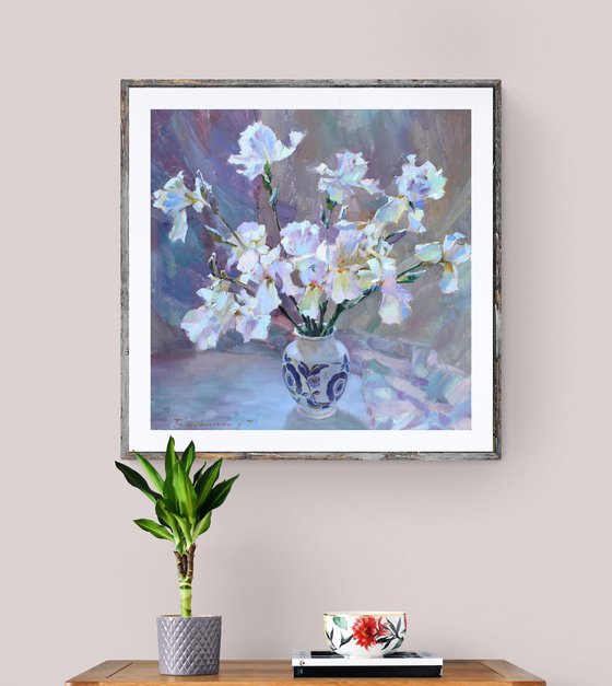 Beautiful iris butterflies.