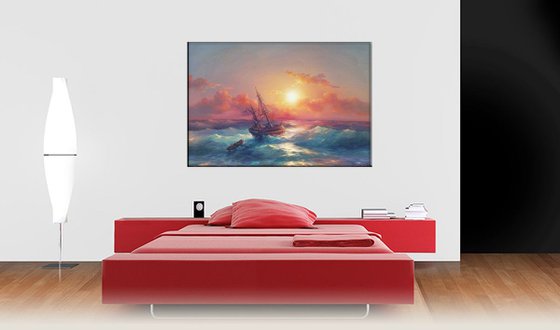 Seascape(120x80cm, oil painting)