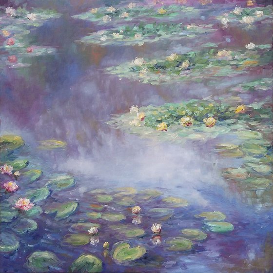 Replica of Monet's water lilies