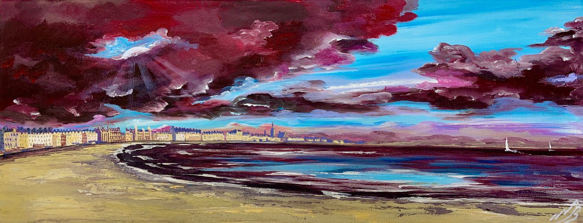 Stormy Sky over Weymouth Bay by Marja Brown