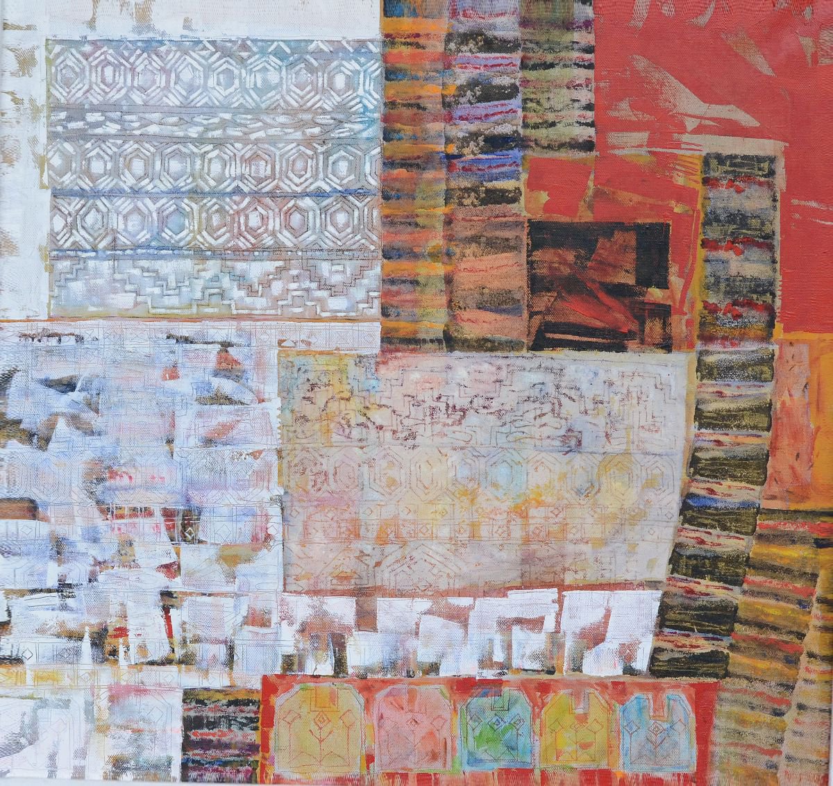 Geometric Oil Painting , Pentecost Sunday By Florina Breazu, 43 X 41, Artwork For Sale On Artfinder