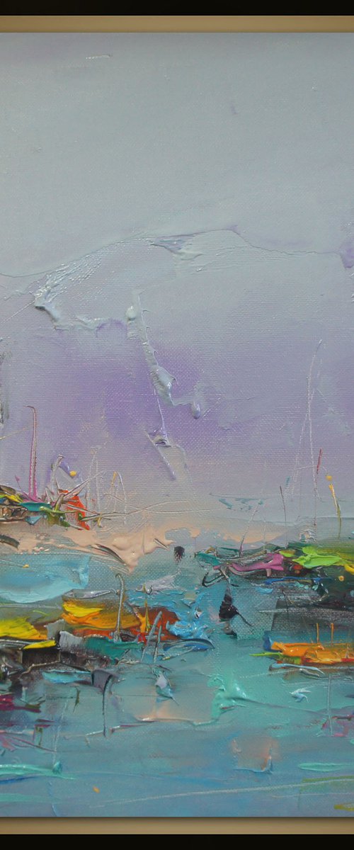 Water lilies. Abstract Oil Painting by Stanislav Lazarov