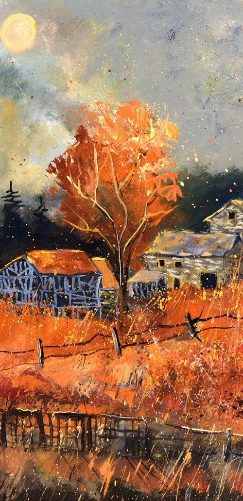 Autumnal sunset by Pol Henry Ledent