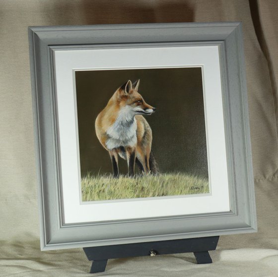 King of Foxes,  Fox Painting, Animal Artwork Framed and Ready to Hang