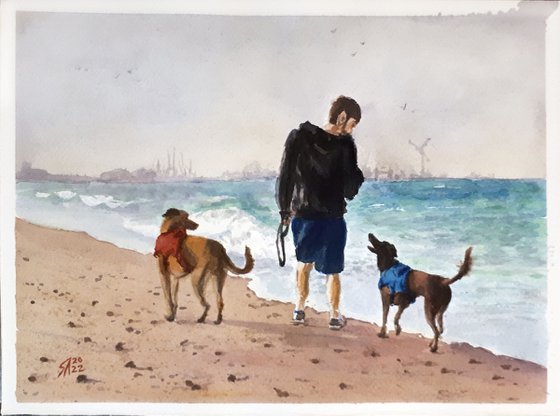Walk with friends... /  ORIGINAL PAINTING