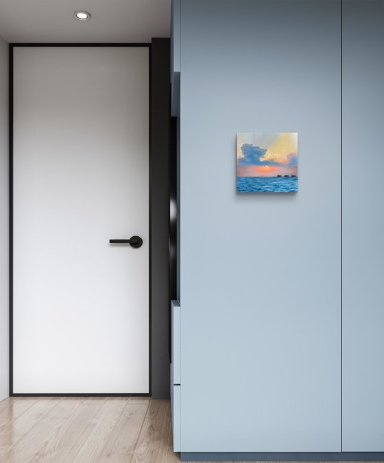 Hawaiian sunset hand-painted Oil Painting