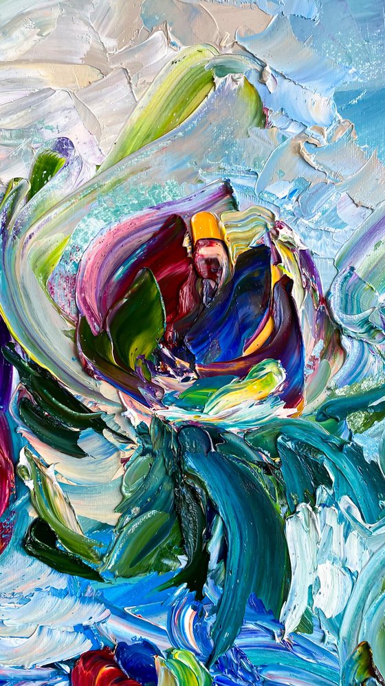 Vibrant Cosmic Bloom Art