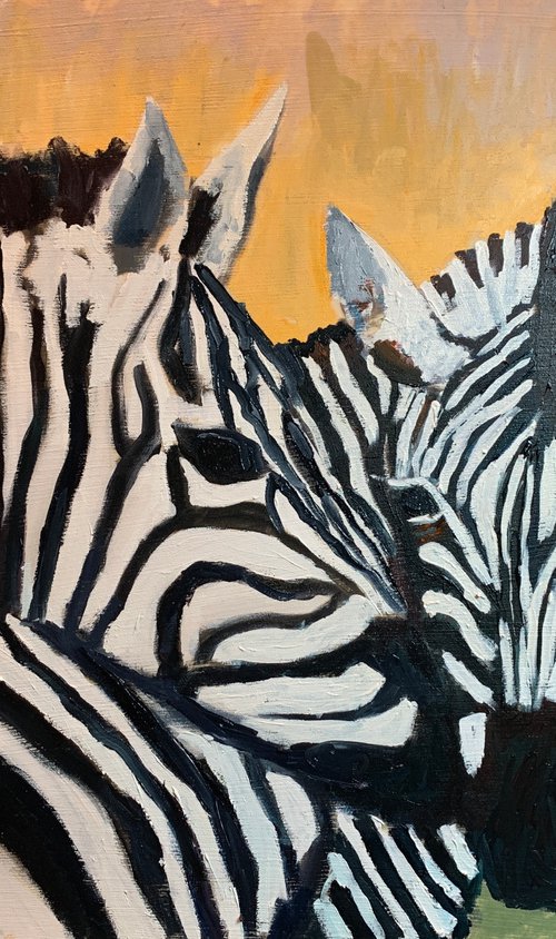 Zebras in Love by Ryan  Louder