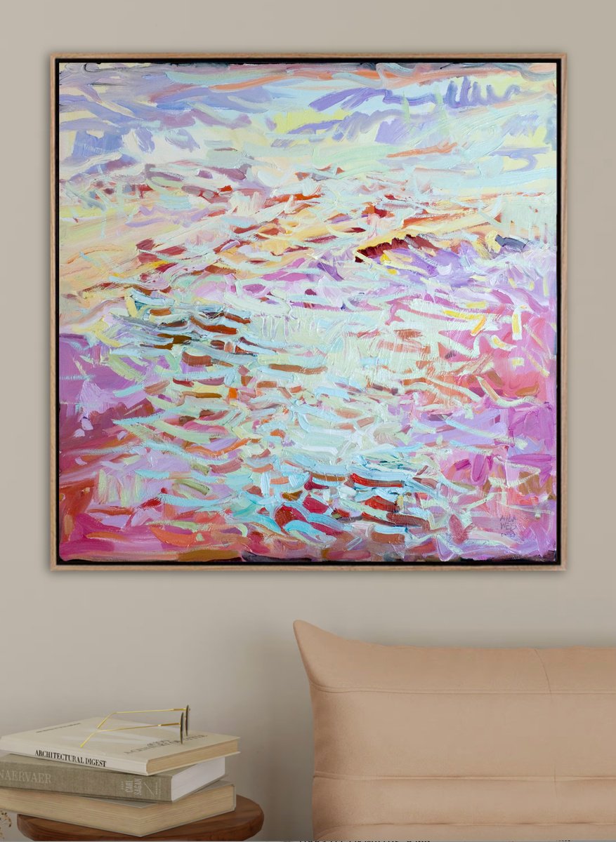 Pink Sea By Mila Weis, 31 X 31, Artwork For Sale On Artfinder