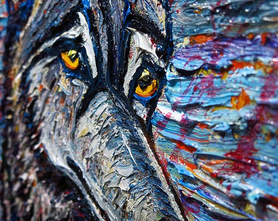 Original Oil Painting Dog