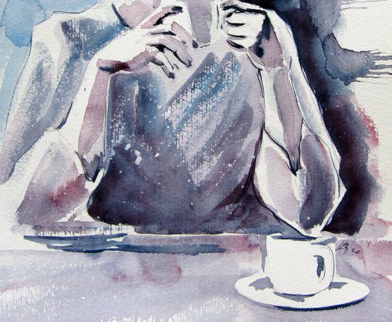 Girl with coffee