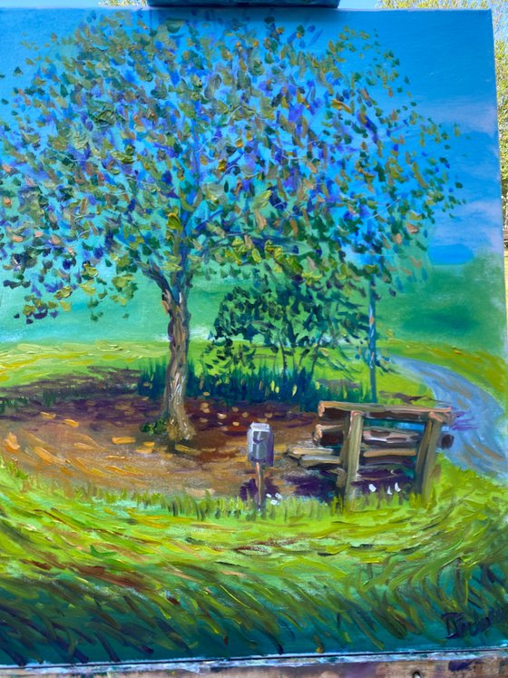 Bench under the tree