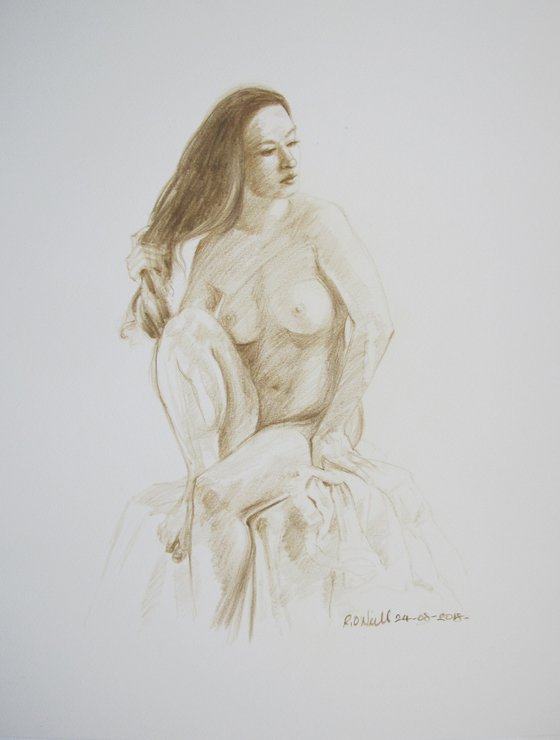 Seated female nude