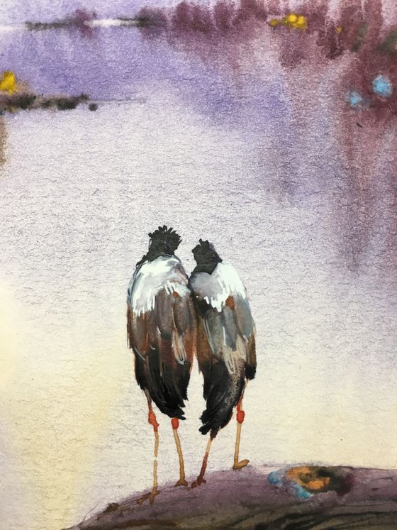 Watercolor “Together”, perfect gift