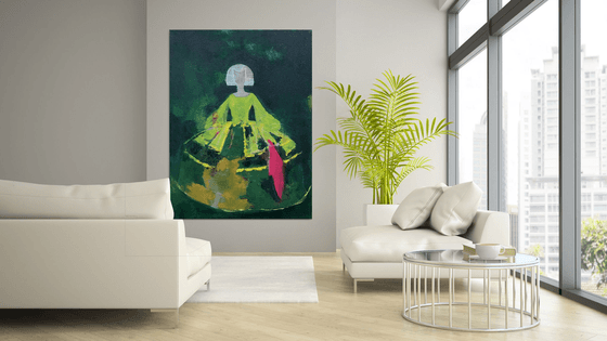 Green Figurative Abstract