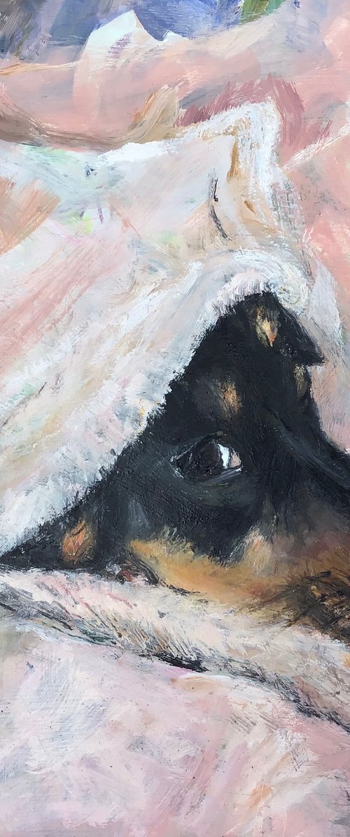 Dachshund: Still Raining by Sandra Haney