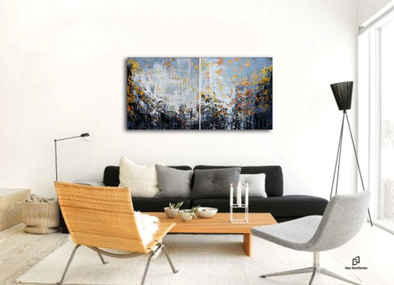 180x90cm. / Abstract painting / Abstract 121