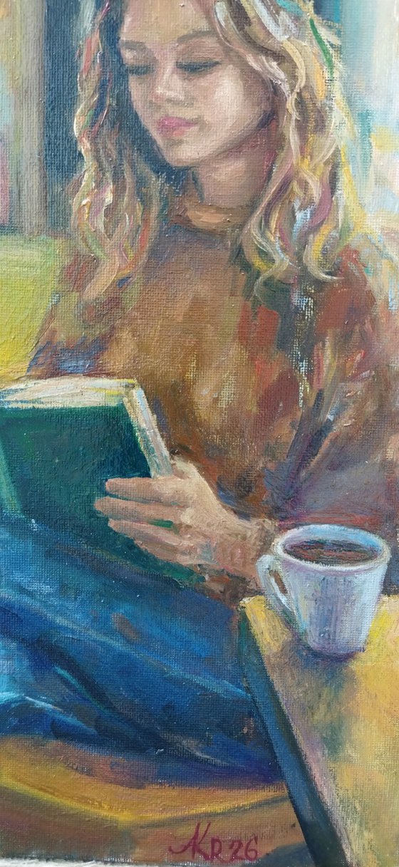 Reading a book