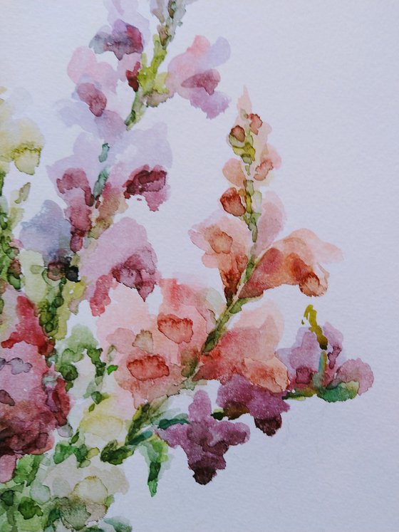 Bouquet of summer. Original watercolor painting.