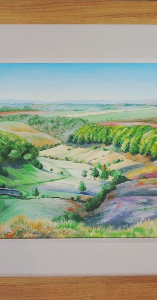 Horcum in Autumn 16x12 A3 by Jayne Farrer