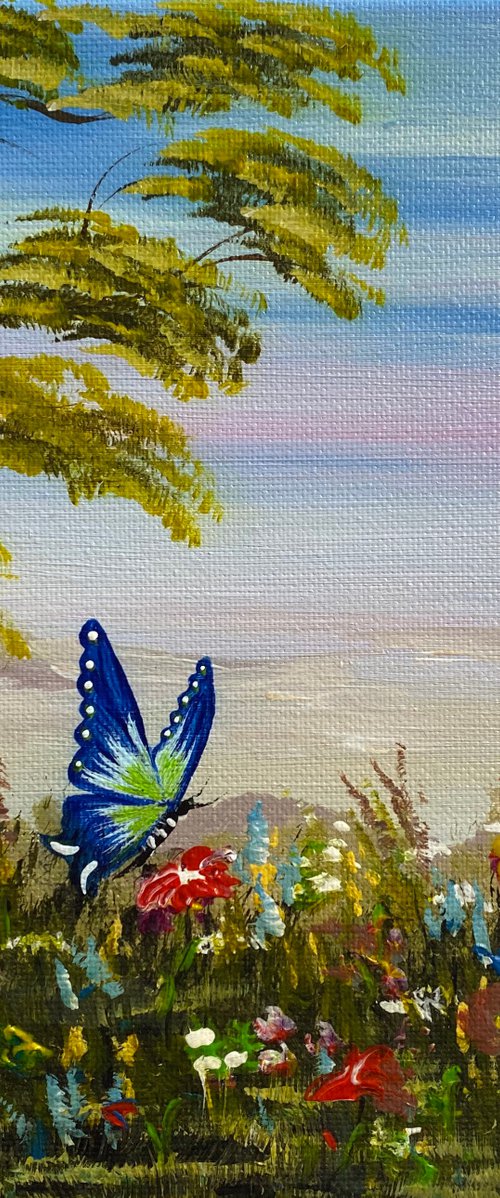 Two Butterflies at Sunrise by Marja Brown