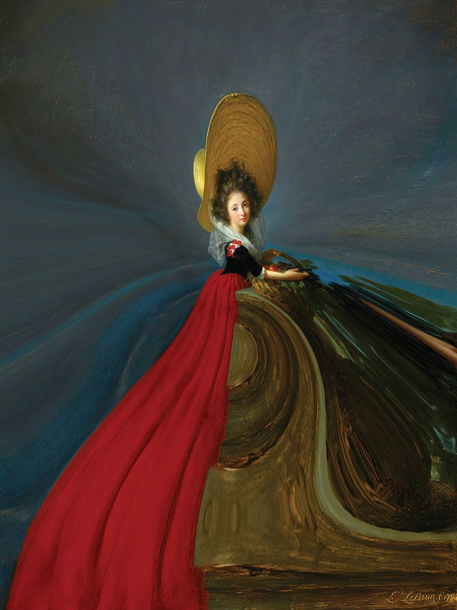 Abstract Portrait Print By Javier Diaz, 60 X 79, Pasarela 4, Original Artwork