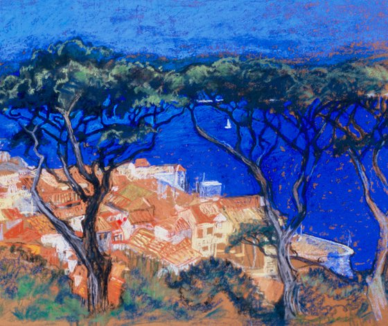 St Tropez France through the trees