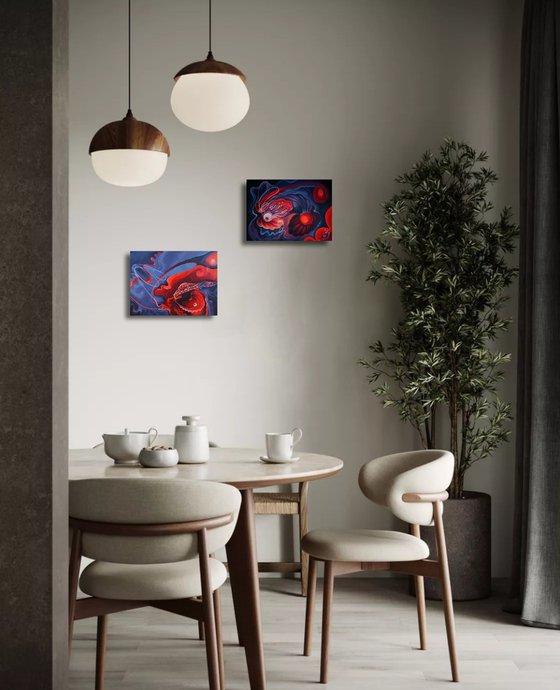 The glow of the abyss (diptych)